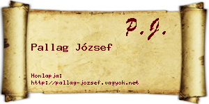 Pallag József névjegykártya